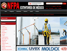 Tablet Screenshot of nfpaextintoresdemexico.com